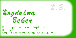 magdolna beker business card